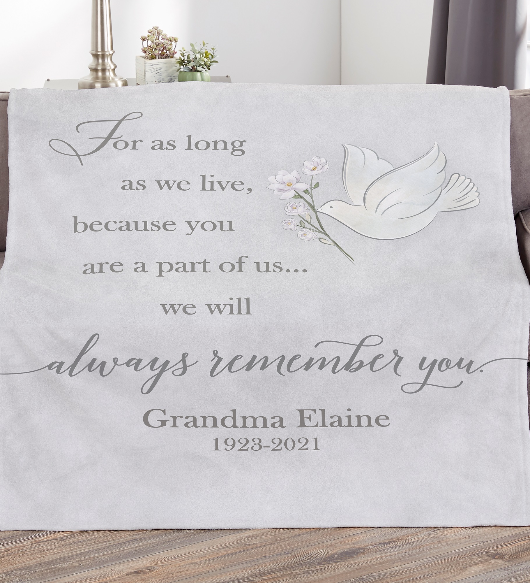 Always Remember You Personalized Memorial Blanket